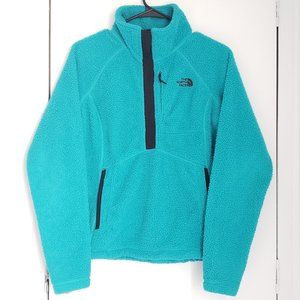 The North Face Turquoise Sherpa Pullover Sweater Womens Size Small